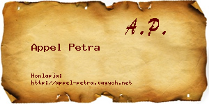 Appel Petra névjegykártya